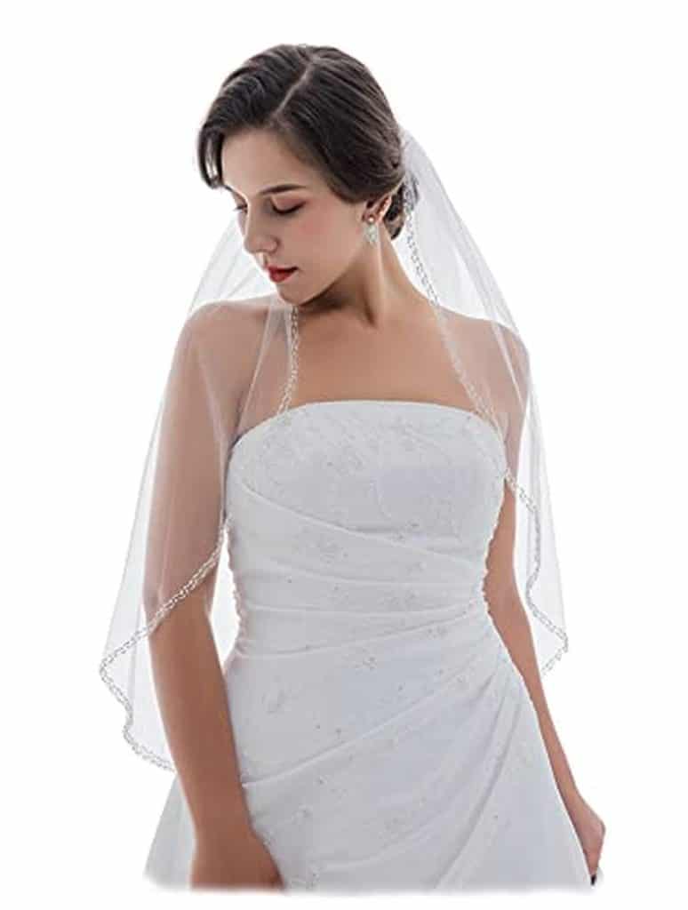 Test : voilage de mariée Samky 1T ivoire perlée