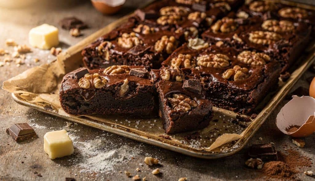 Carrés aux noix et chocolat : recette gourmande