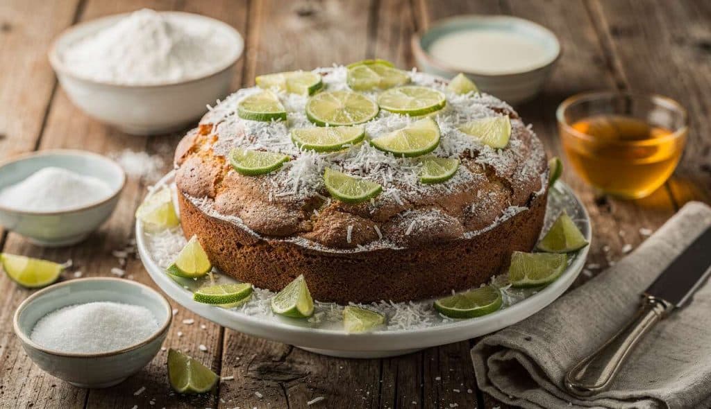 Gâteau à la noix de coco et citron vert : une recette savoureuse
