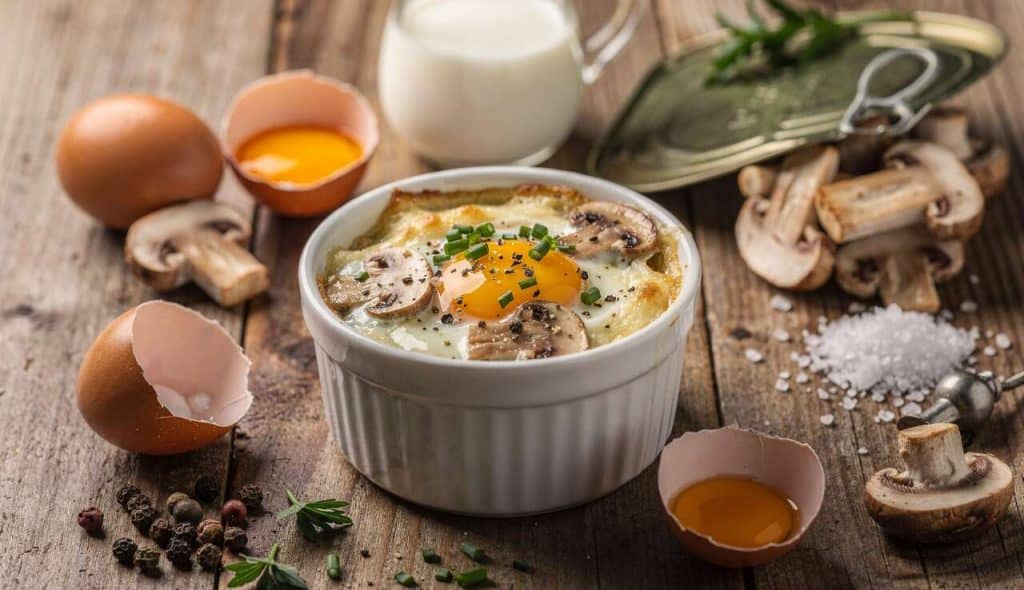 Recette d'œuf cocotte aux champignons