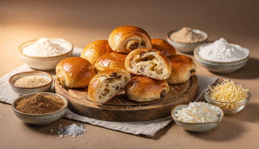 Petits pains fromage-noisette : recette gourmande