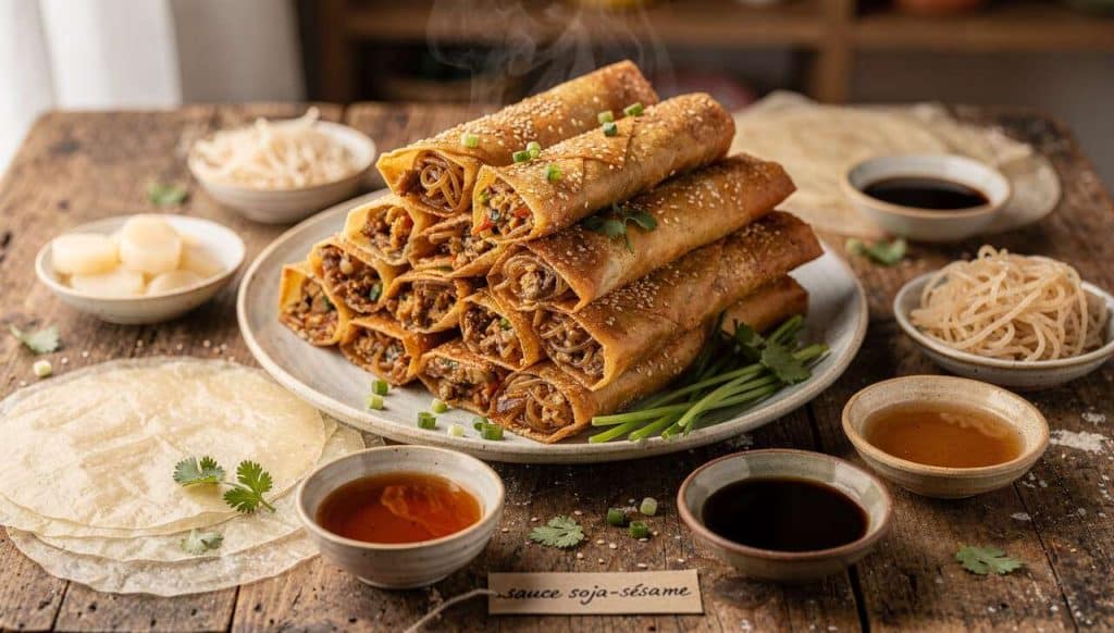 Nems végétariens au four : recette savoureuse