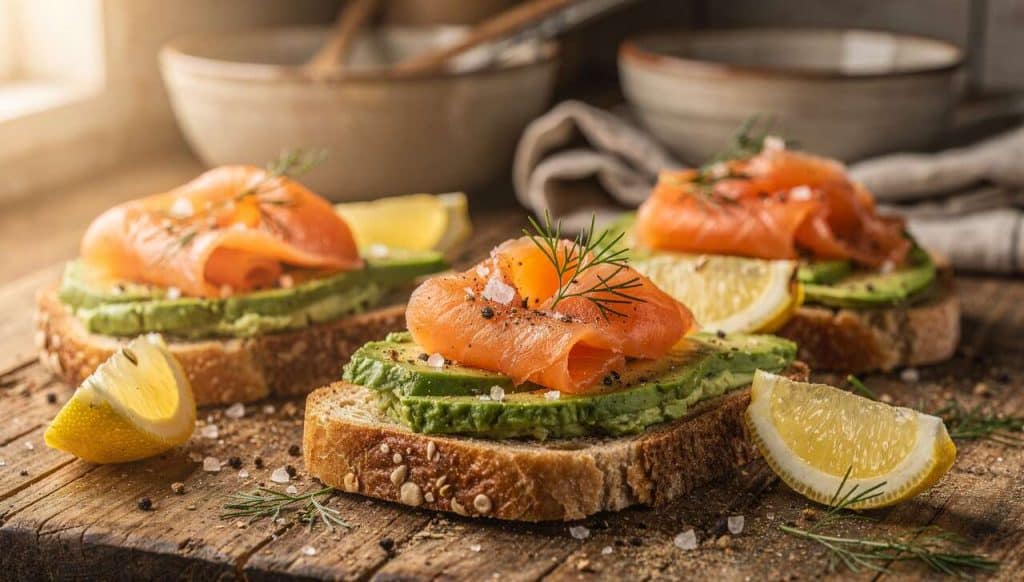 Toasts à l'avocat et au saumon fumé : recette gourmande