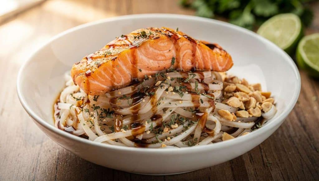 Recette de Bo Bun au Saumon Succulent