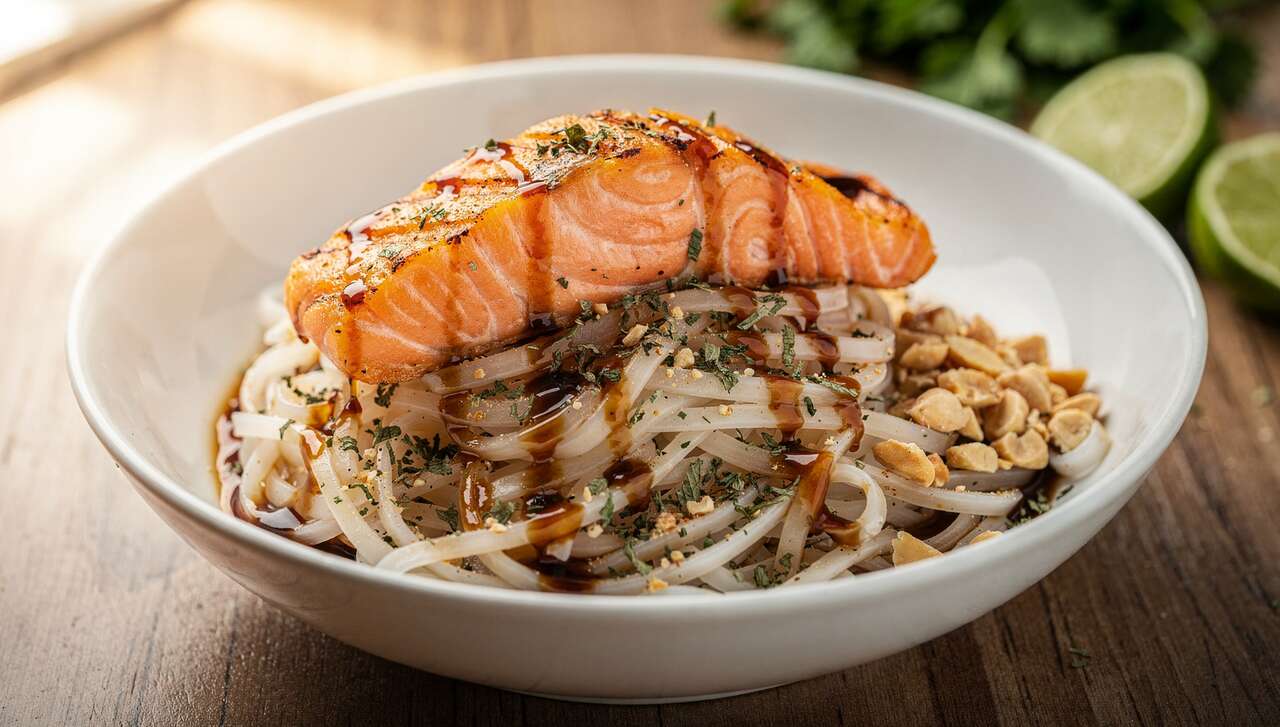 Recette de Bo Bun au Saumon Succulent