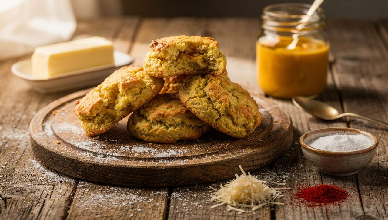 Biscuits apéro à la moutarde et au parmesan