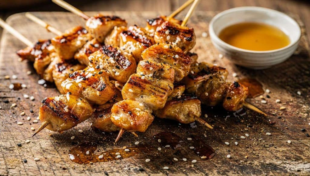 Brochettes de poulet sucré-salé : la recette savoureuse