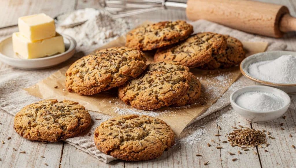 Sablés aux graines : cumin, fenouil et anis