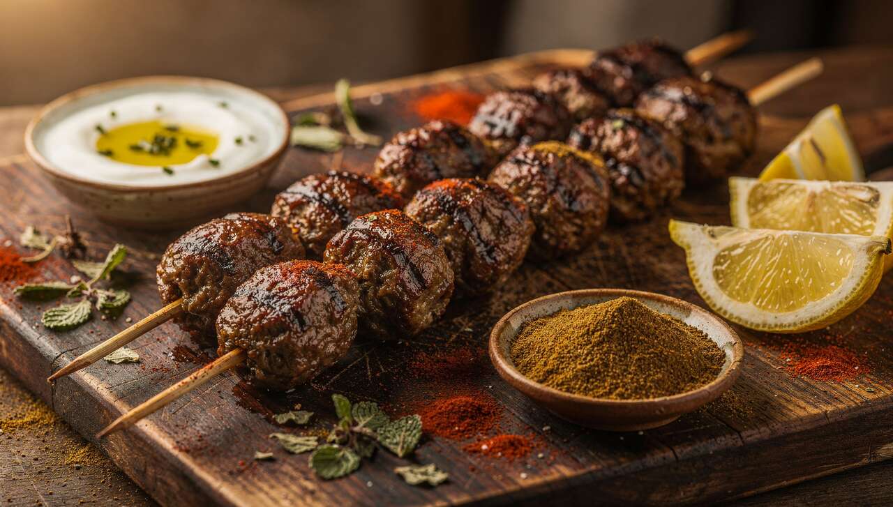 Brochettes de kefta de boeuf : recette et sauce au yaourt