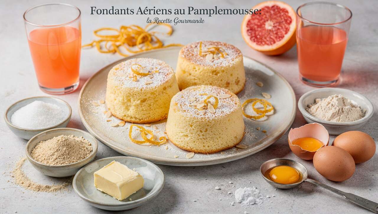 Fondants aériens au pamplemousse : la recette gourmande