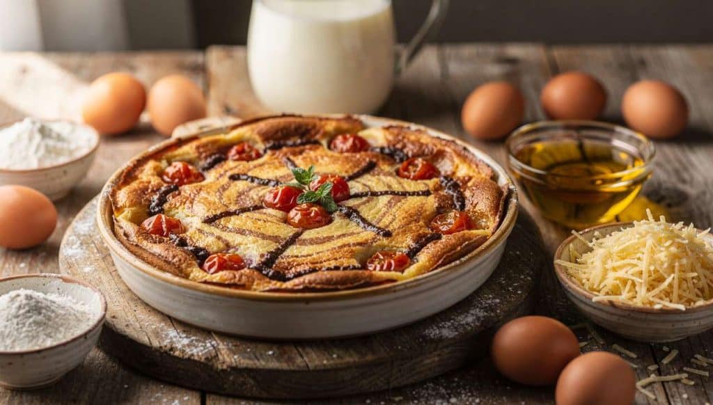 Clafoutis marbré aux tomates et tapenade : une recette savoureuse