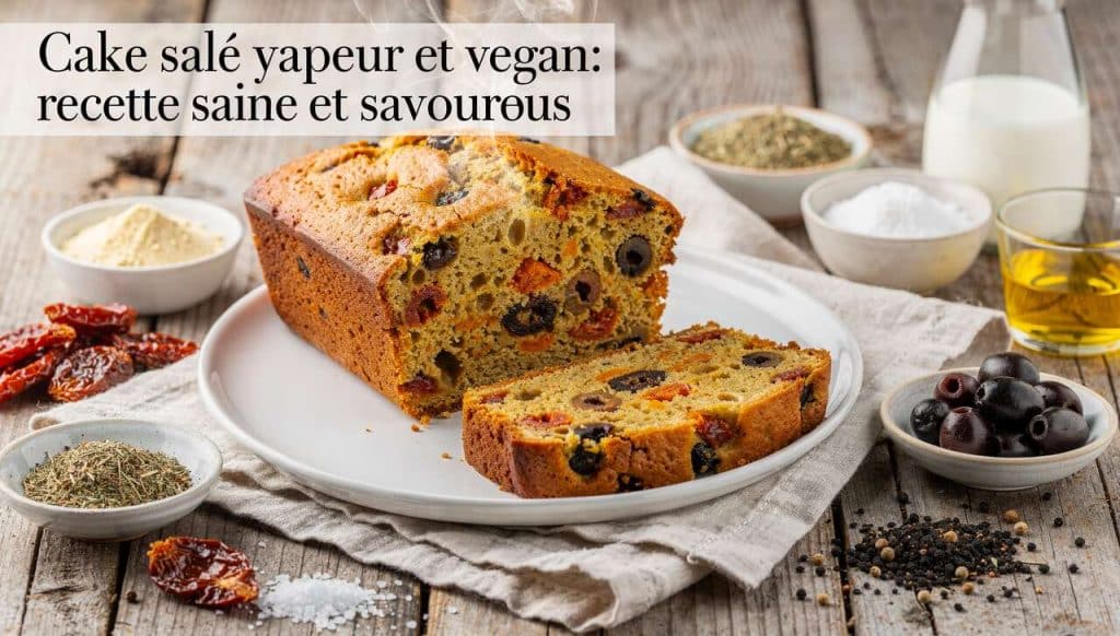 Cake salé vapeur et vegan : recette saine et savoureuse