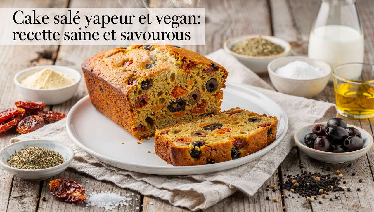 Cake salé vapeur et vegan : recette saine et savoureuse