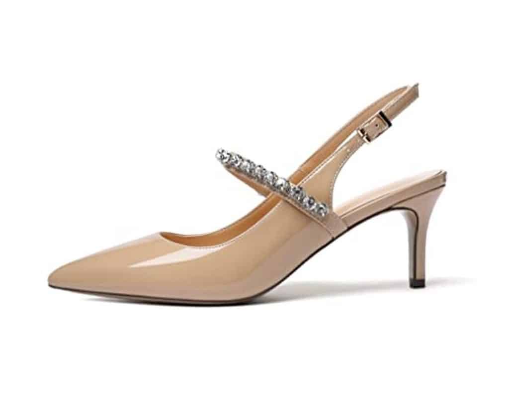 Avis : sandales mettesally mary jane à talons hauts pour mariée, couleur beige, taille EU39