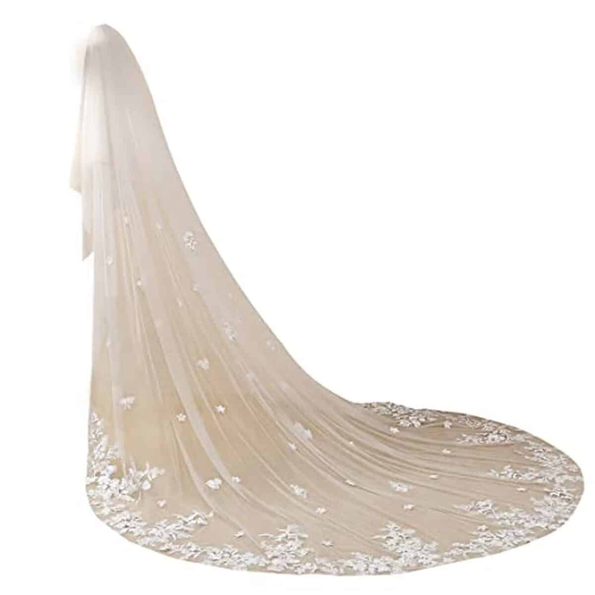 Avis sur le voile de mariée EllieWely F02 en dentelle royal length 138
