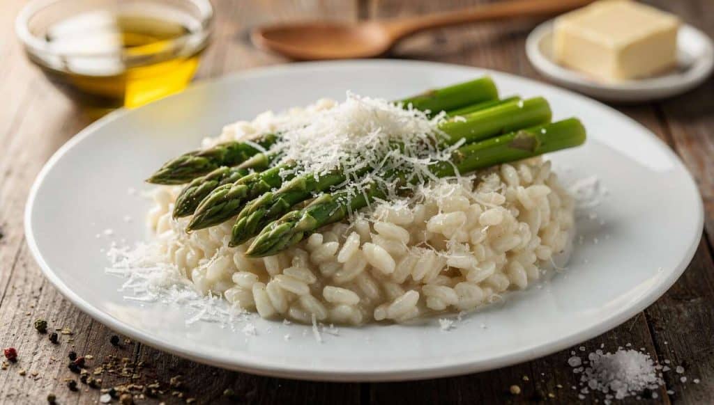 Risotto aux asperges et parmesan : recette savoureuse