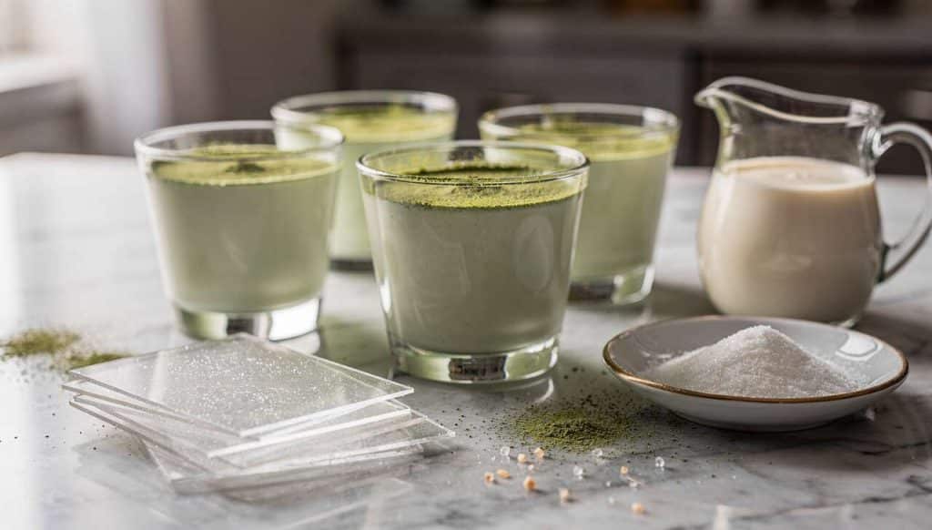 Recette gourmande de verrine de panna cotta au thé vert