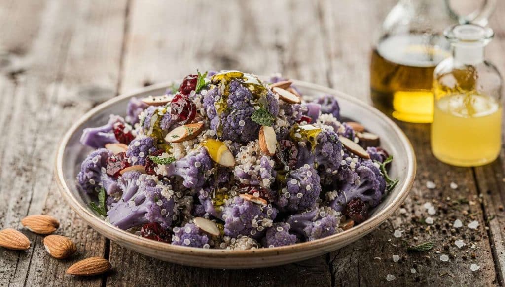 Recette de taboulé de chou-fleur violet