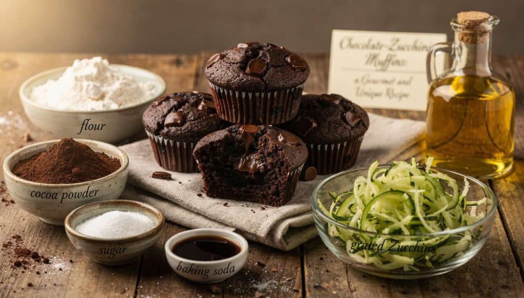 Muffins chocolat-courgette : recette gourmande et originale