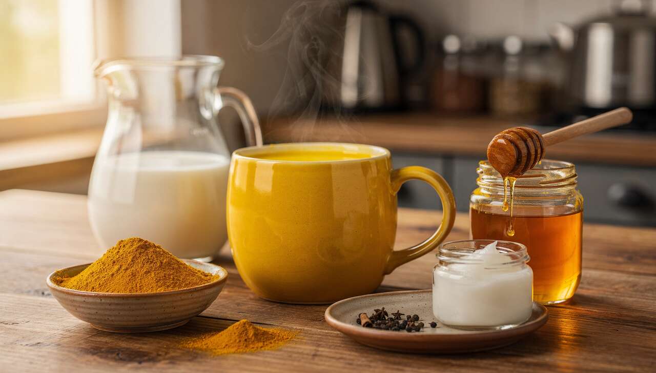 Lait d'or au curcuma : recette et bienfaits