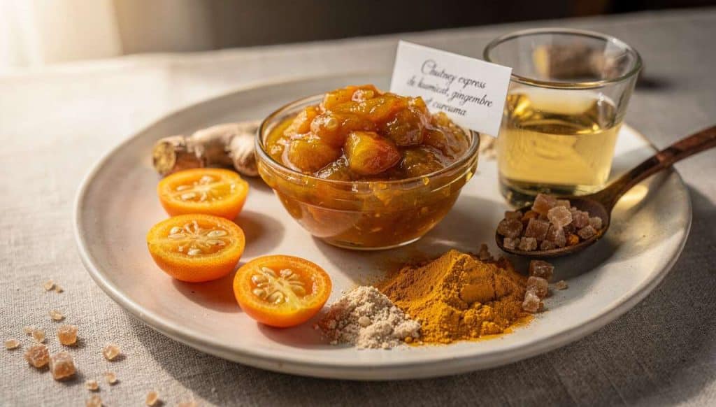 Chutney express de kumquat, gingembre et curcuma : recette rapide et savoureuse