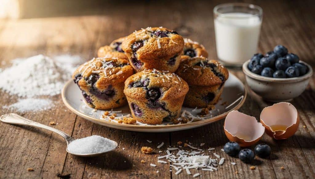 Muffins myrtilles coco : recette gourmande et facile