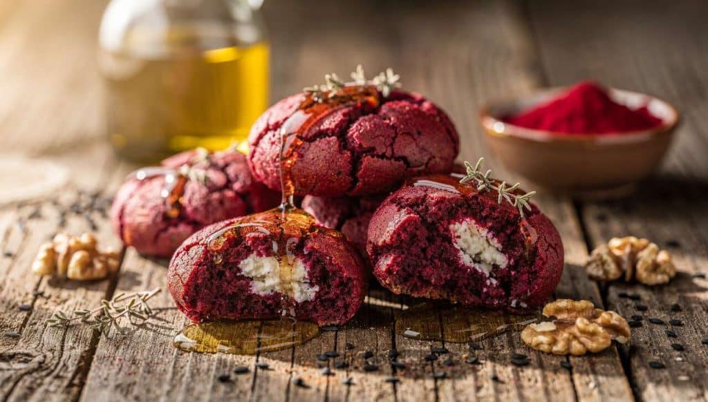 Biscuits à la betterave et bûche de chèvre : recette originale