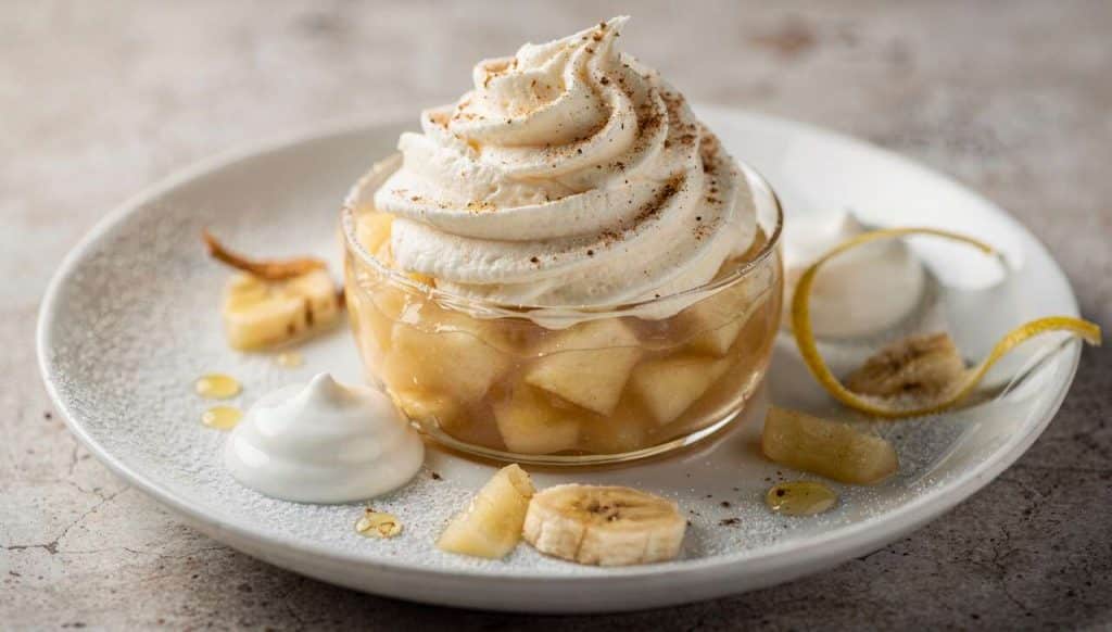 Dessert mousseux pommes-bananes : recette facile et gourmande