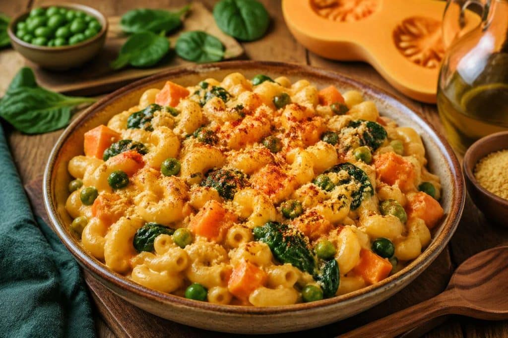 Mac and cheese végétal : recette riche en légumes