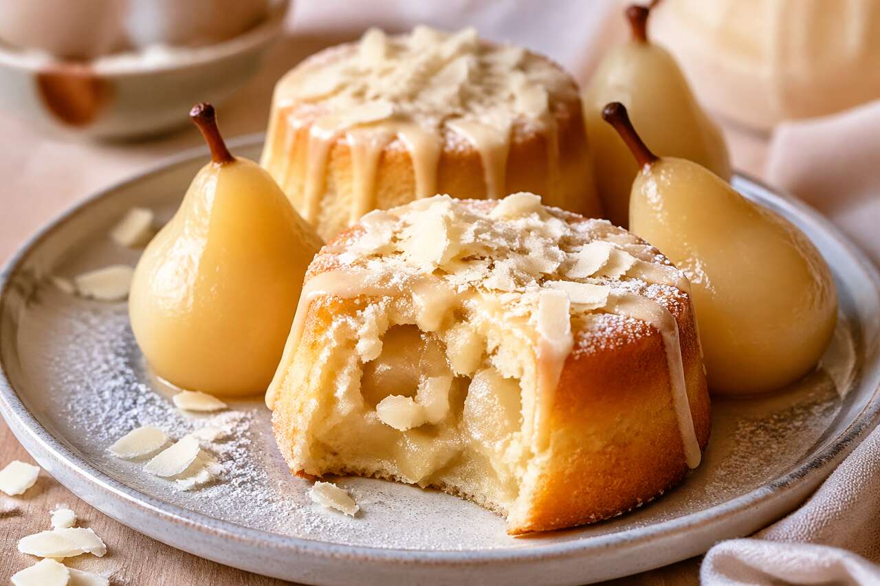 Fondants poire et miso : recette gourmande
