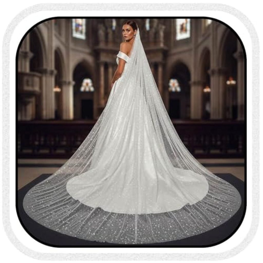 Avis Barogirl peigne voile de cathédrale mariée 1 étage strass
