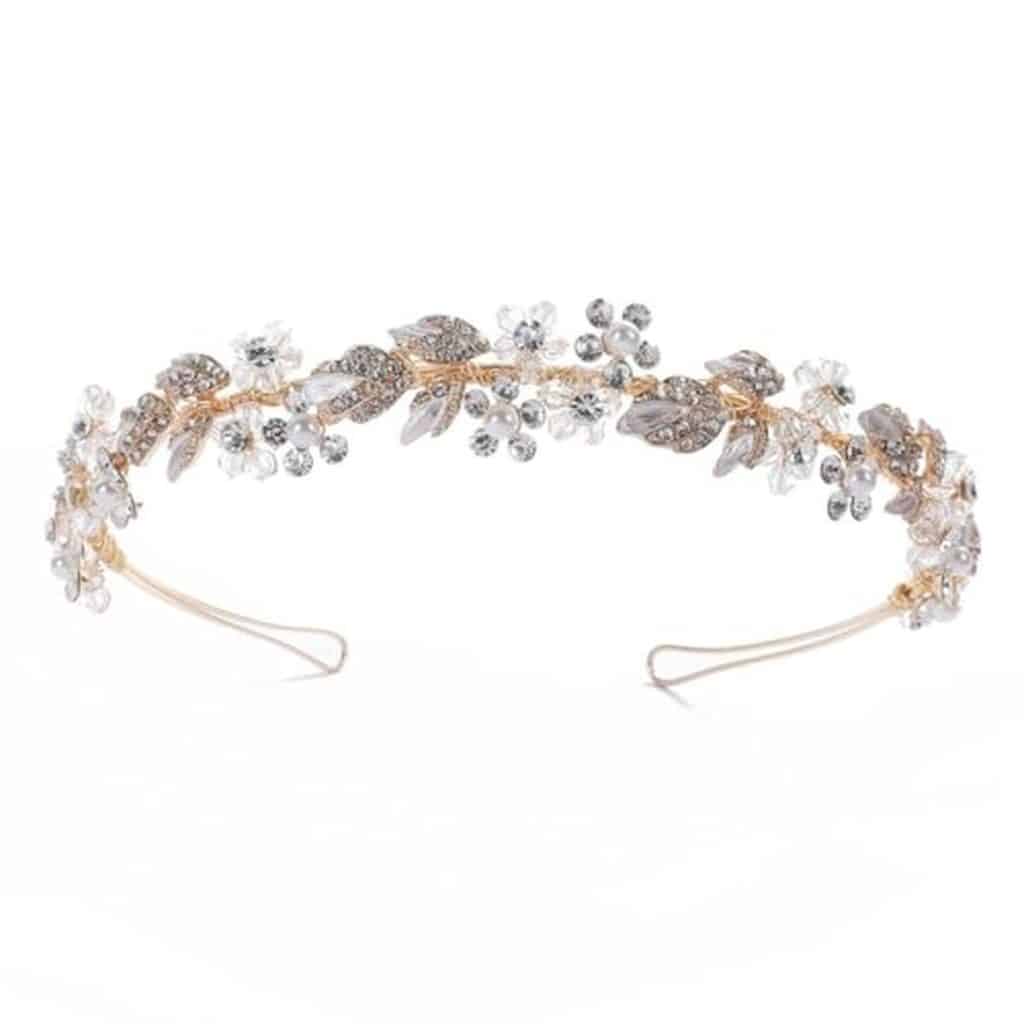 Avis sur le diadème de mariée Lemoxivi en strass et perles doré