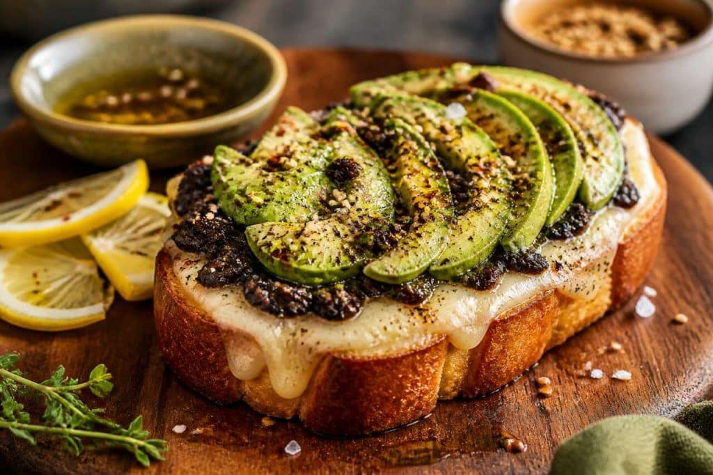 Croque brioche à l'avocat et tapenade : recette gourmande
