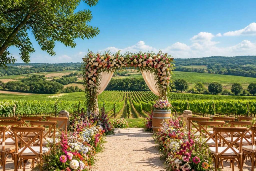 Inspiration mariage coloré en Gironde
