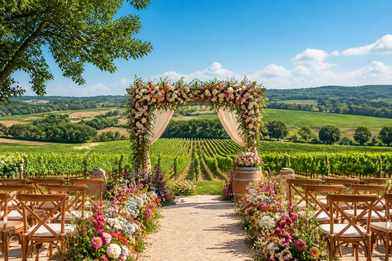 Inspiration mariage coloré en Gironde