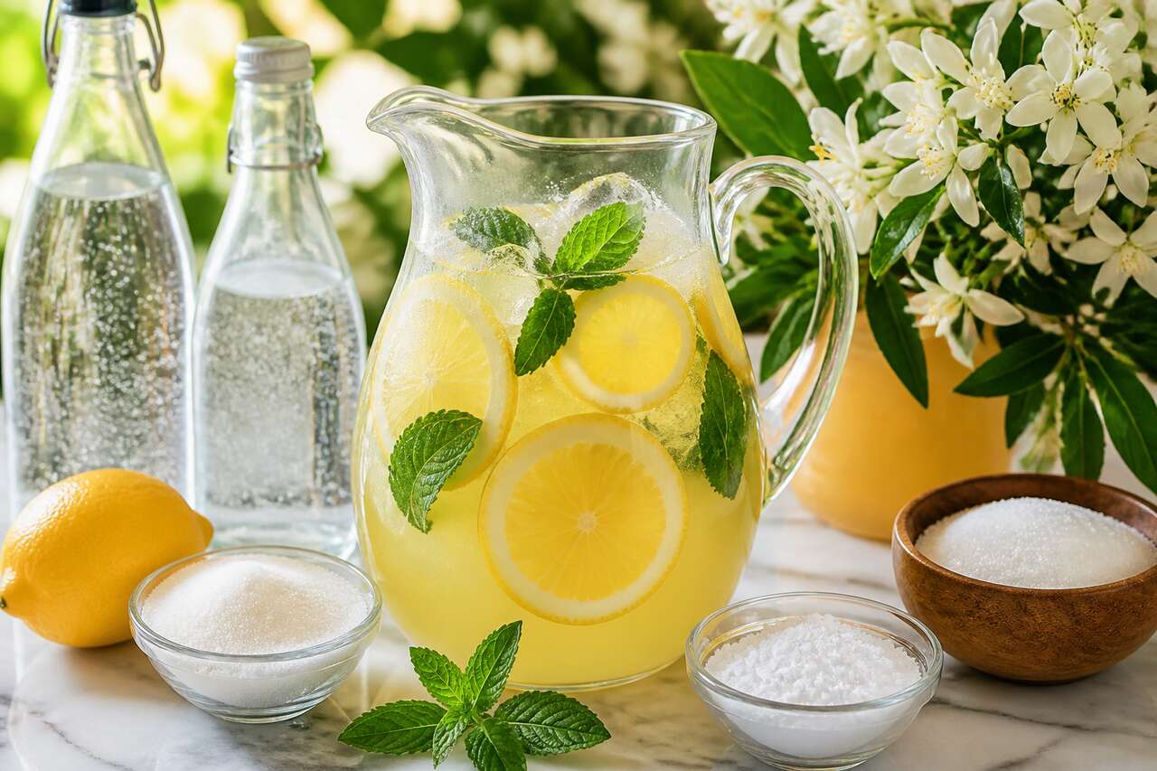 Recette de limonade à la fleur d'oranger Maison