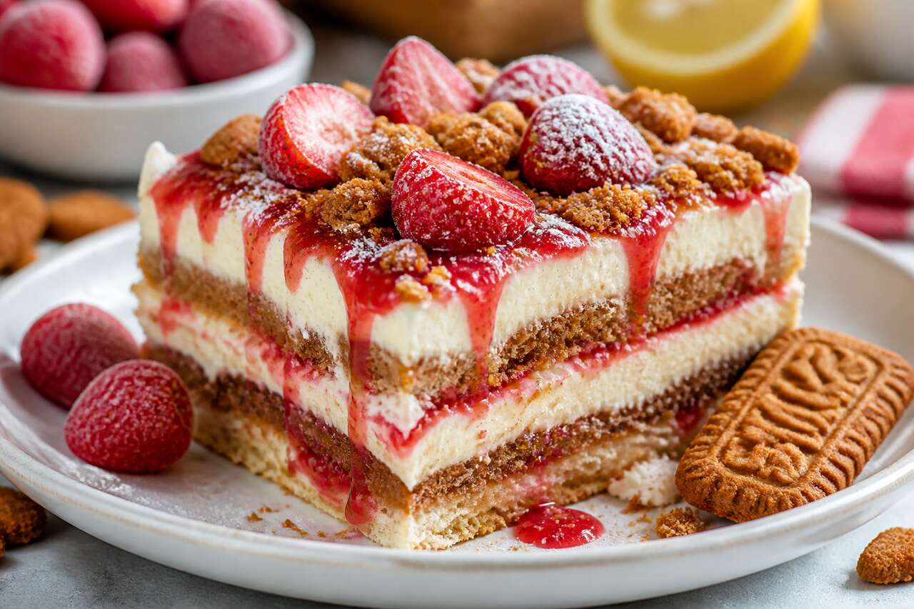 Tiramisu fraise et speculoos : recette gourmande