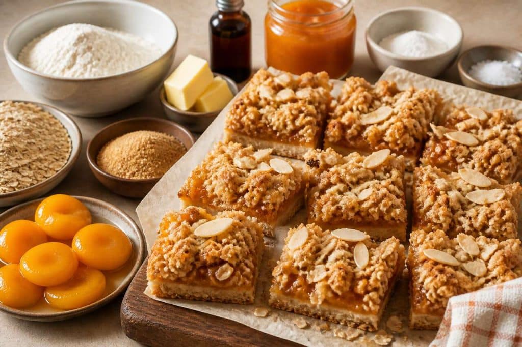 Carrés croustifondants aux abricots : recette facile et savoureuse