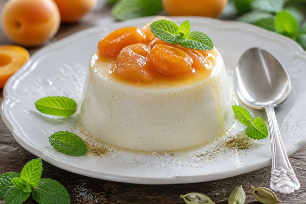 Panna cotta au mascarpone et compotée d'abricot