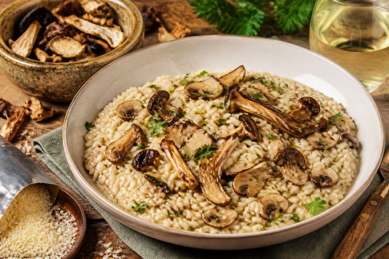 Recette de risotto aux champignons des bois